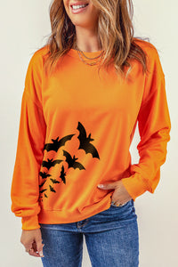 Beiges Langarm-Sweatshirt mit Babe-Grafik im 90er-Jahre-Print