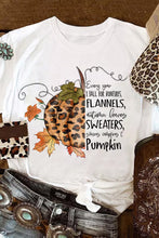 Laden Sie das Bild in den Galerie-Viewer, Kurzärmliges T-Shirt mit Herbst-Kürbis-Buchstaben-Grafikdruck
