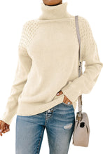 Cargue la imagen en el visor de la galería, Turtleneck Knitted Pullover Sweater - www.novixan.com
