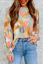 Load image into Gallery viewer, Multicolor Abstract Printed Long Sleeve Blouse
