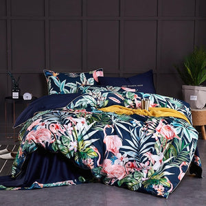 Tropical plant printing Bedding Set Duvet Cover Bed Sheet set Pillowcases - www.novixan.com