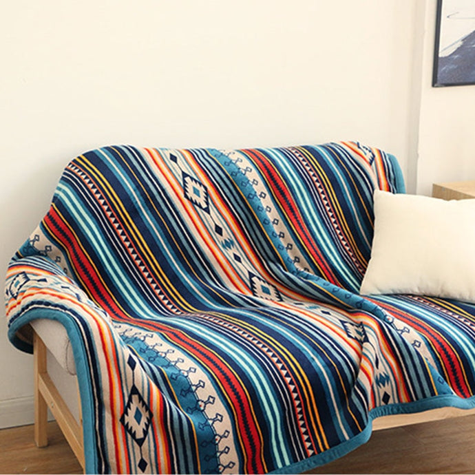Super Soft Retro Flannel Fleece Bohemian Couch Throw Blanket - www.novixan.com