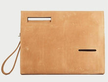 Load image into Gallery viewer, Leather Briefcase Documents Pouch and Handbag - www.novixan.com
