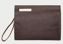 Load image into Gallery viewer, Leather Briefcase Documents Pouch and Handbag - www.novixan.com
