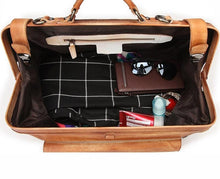 Cargue la imagen en el visor de la galería, High Quality Leather Travel Handbags With Metal Buckle - www.novixan.com
