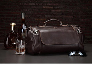 High Quality Leather Travel Handbags With Metal Buckle - www.novixan.com