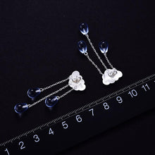 Cargue la imagen en el visor de la galería, Natural Crystal Gems Drop Silver Earrings - www.novixan.com
