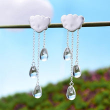 Laden Sie das Bild in den Galerie-Viewer, Natural Crystal Gems Drop Silver Earrings - www.novixan.com
