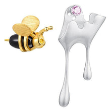 Cargue la imagen en el visor de la galería, Handmade Bee and Dripping Honey Earrings - www.novixan.com
