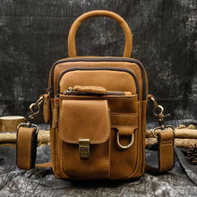 Laden Sie das Bild in den Galerie-Viewer, High Quality Men&#39;s Mini Shoulder Bag Leather - www.novixan.com

