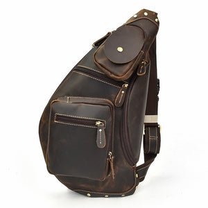 Single Shoulder Back pack Crossbody Leather Bags - www.novixan.com