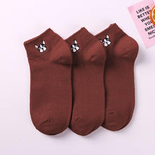 Laden Sie das Bild in den Galerie-Viewer, Ladies Comfortable Cotton Crew Socks 3 Pairs - www.novixan.com
