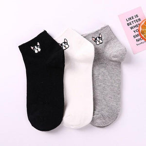 Ladies Comfortable Cotton Crew Socks 3 Pairs - www.novixan.com