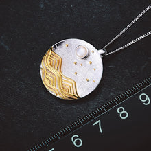 Cargue la imagen en el visor de la galería, Sterling Silver Natural Shell Designer Fine Jewelry The Moonlight Pendant without Chain - www.novixan.com

