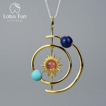 Cargue la imagen en el visor de la galería, Handmade Fine Jewelry 18K Gold Solar System Pendant Without Chain - www.novixan.com
