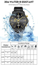 Cargue la imagen en el visor de la galería, CHEETAH Stainless Steel Black Gold Quartz Watch - www.novixan.com
