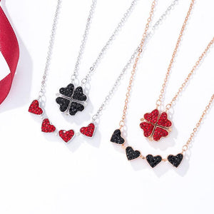 Four Heart Clover Necklace Pendant - www.novixan.com