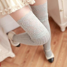 Load image into Gallery viewer, Lace Up Long Knee Stockings Over Knee Thigh High - www.novixan.com
