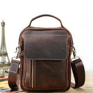 High Quality Men's Mini Shoulder Bag Leather - www.novixan.com