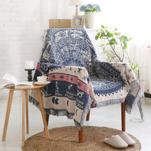 Load image into Gallery viewer, Colorful Bohemian Throw Tassels Blankets Soft Chair Cover for Bed Couch Decorative - www.novixan.com
