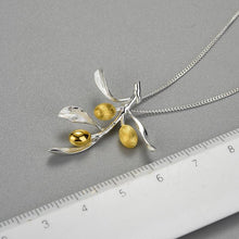 Load image into Gallery viewer, Olive Leaves Branch Fruits Pendant - www.novixan.com
