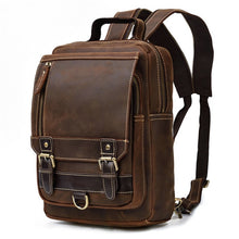 Laden Sie das Bild in den Galerie-Viewer, Single Shoulder Leather Backpack - www.novixan.com
