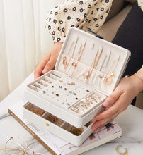Laden Sie das Bild in den Galerie-Viewer, Double Layer Portable Organizer Jewelry Box - www.novixan.com
