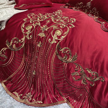 Laden Sie das Bild in den Galerie-Viewer, Satin Embroidery European Palace Bedding Cover Set - www.novixan.com
