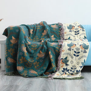 Soft Cotton Throw Blanket Cover For Sofa and Bed - www.novixan.com