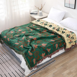 Soft Cotton Throw Blanket Cover For Sofa and Bed - www.novixan.com