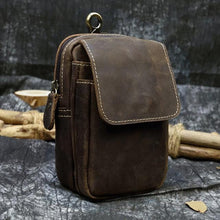 Cargue la imagen en el visor de la galería, Men&#39;s Waist Leather Bag Belt Pouch Small Phone Holder - www.novixan.com
