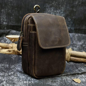 Men's Waist Leather Bag Belt Pouch Small Phone Holder - www.novixan.com