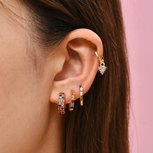 Cargue la imagen en el visor de la galería, Rhinestone Huggie Earrings Set - www.novixan.com
