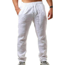 Cargue la imagen en el visor de la galería, Men&#39;s Summer Casual Linen Straight Leg Yoga Pants - www.novixan.com
