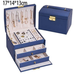 Double-Layer High Capacity Velvet Jewelry Box - www.novixan.com