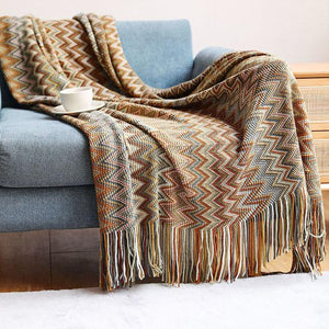 Geometry Aztec Bed Sofa Plaid Blankets - www.novixan.com