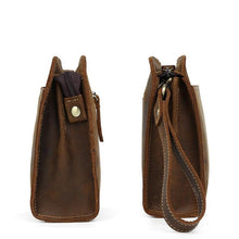 Laden Sie das Bild in den Galerie-Viewer, Leather Clutch Bag With Wrist Strip - www.novixan.com
