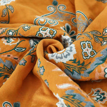 Laden Sie das Bild in den Galerie-Viewer, Cotton Flower Print Breathable Chic Large Throw Blanket - www.novixan.com
