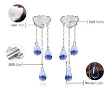 Load image into Gallery viewer, Natural Crystal Gems Drop Silver Earrings - www.novixan.com
