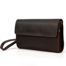 Load image into Gallery viewer, Leather Clutch Bag With Wrist Strip - www.novixan.com
