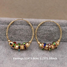 Laden Sie das Bild in den Galerie-Viewer, Hoop Rainbow Earrings - www.novixan.com
