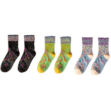 Load image into Gallery viewer, Women&#39;s Floral Cotton Socks 3 Pair - www.novixan.com
