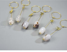 Load image into Gallery viewer, Natural Stones Agate Long Elegant Bamboo Leaves Dangle Earrings - www.novixan.com
