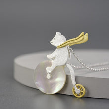Load image into Gallery viewer, Handmade Design Jewelry Cute Bicycle Riding Bear Pendant without Necklace - www.novixan.com
