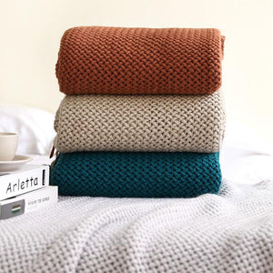 Knitted Anti-pilling Soft Bed Blanket Sofa Cover - www.novixan.com