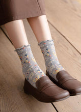 Load image into Gallery viewer, Long Floral Cotton Socks 3 Pairs - www.novixan.com
