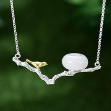 Load image into Gallery viewer, Natural Stones Handmade Bird Necklace with Pendant - www.novixan.com
