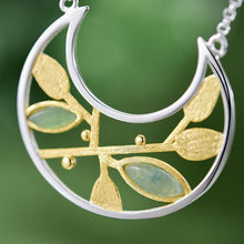 Cargue la imagen en el visor de la galería, Aventurine Stone Spring in the Air Leaves Necklace with Pendant - www.novixan.com
