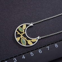 Load image into Gallery viewer, Aventurine Stone Spring in the Air Leaves Necklace with Pendant - www.novixan.com
