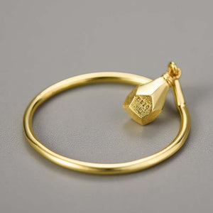 Handmade 18K Gold Minimalist Style Light Bulb Rings - www.novixan.com